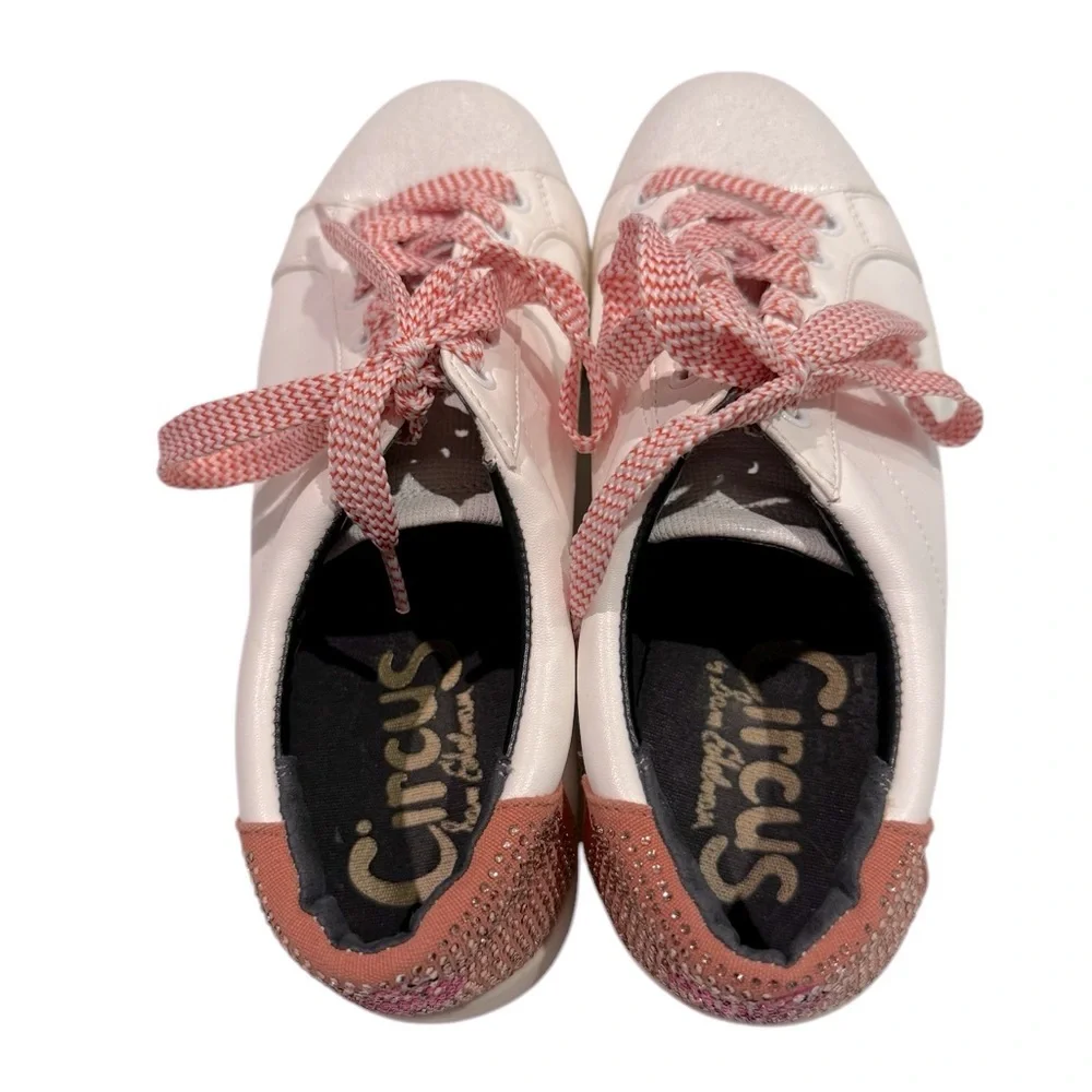 Circus by Sam Edelman White Sneakers with Pink Accents